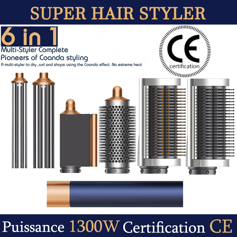 SenCiciMen X9 マルチヘアスタイラーヘアアイロン髪熱風ブラシカーリングバレルヘアドライヤーサロンプロ巻き毛スタイラー