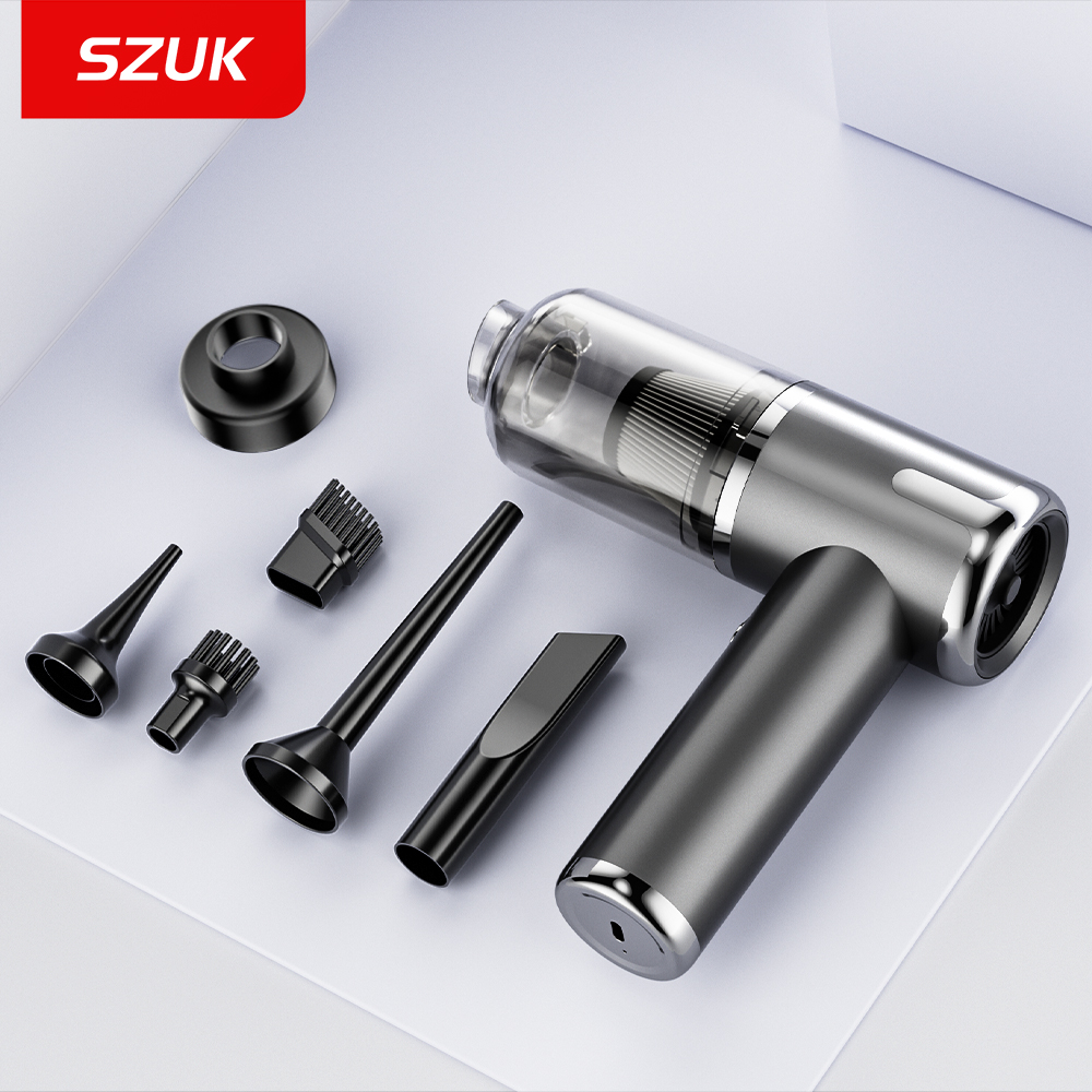 SZUK ミニ車掃除機ワイヤレスポータブル強力なハンドヘルド洗浄機車オフィスクリーナー家庭用電化製品