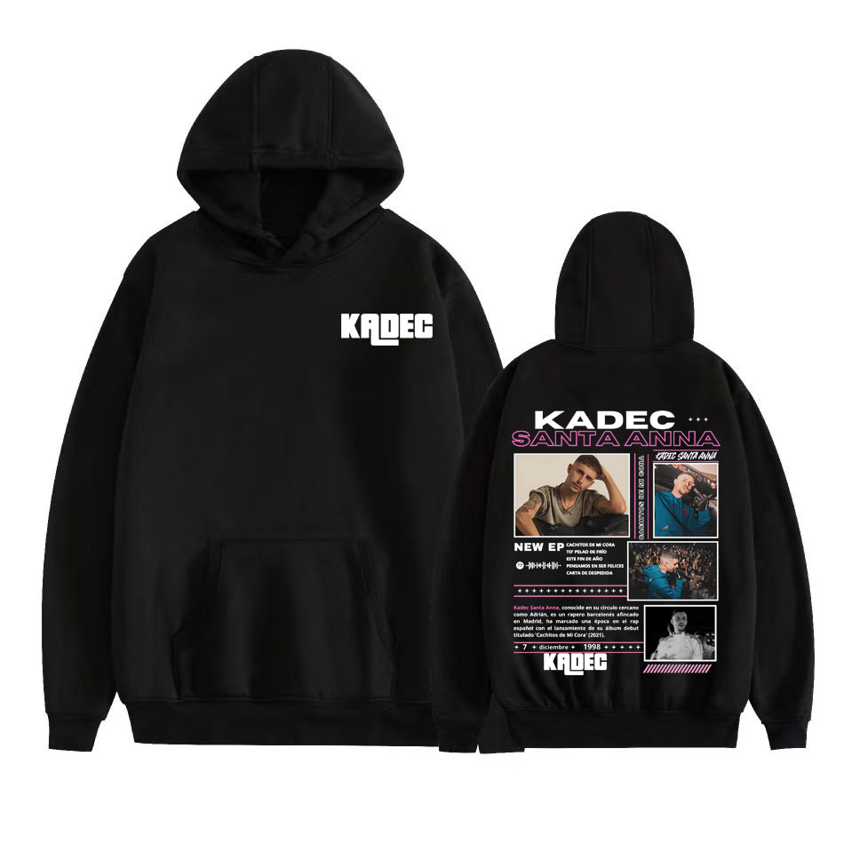 ラッパー Kadec サンタアンナツアー 2025 カバースウェット男性女性ヴィンテージ原宿ストリートパーカーカジュアルフリース特大パーカー