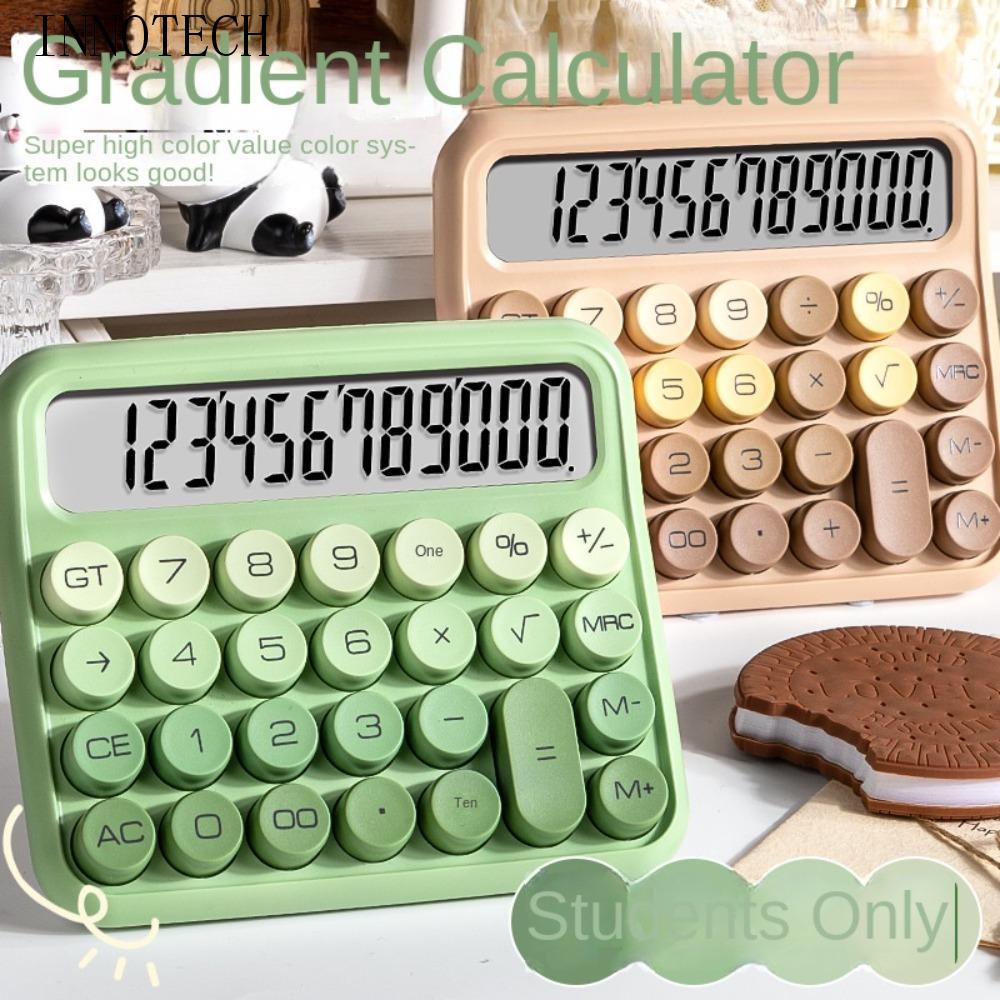 メカニカルボタンレトロタイプライター電卓文房具大画面ヴィンテージグラデーションカラー電卓カラフルで使いやすい