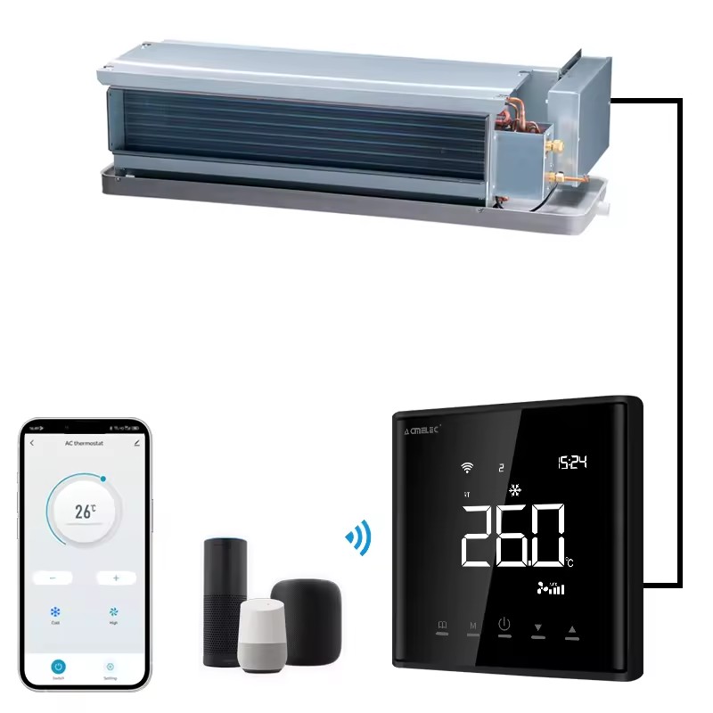 ワイヤレスファンコイルサーモスタット Hvac ファンコイルスマート Wifi デジタルルームサーモスタット Modbus サーモスタットコントローラファンコイルユニット
