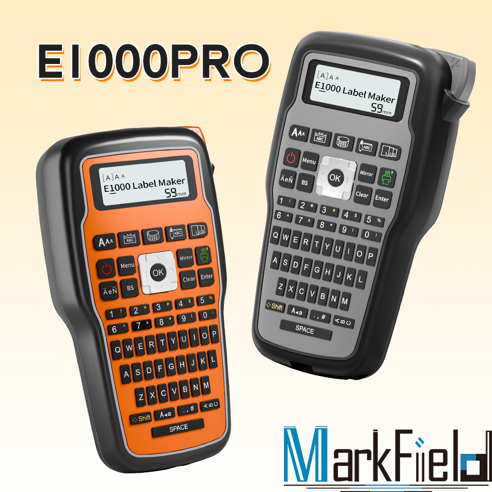 E1000 プロポータブルラベルプリンタ 203dpi 互換性ブラザー TZe231 HSE231 FX231 6-12 ミリメートルラベルメーカーマシン工業用ラベラー
