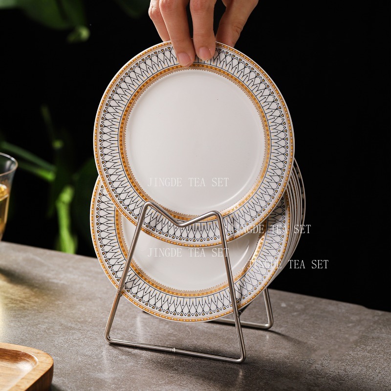 1 個家庭用セラミックデザートプレートライト高級スナックケーキプレート骨プレートテーブルゴミトレイ寿司プレートキッチン用品