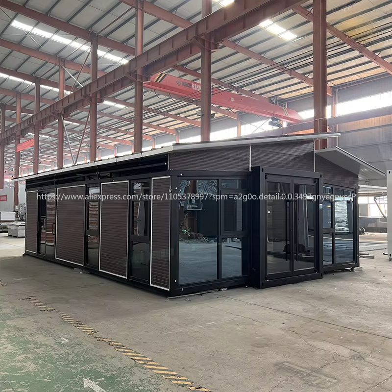 高品質プレハブ 20x40ft 拡張可能なモジュラーコンテナハウスモダンなデザイン通気性建設オフィスビル
