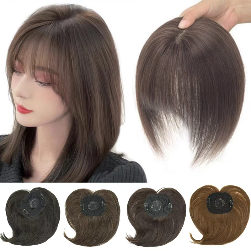 Soowee 人工毛トッパー前髪見えない 3D 髪かつらヘアピーストップヘア閉鎖男性と女性のための