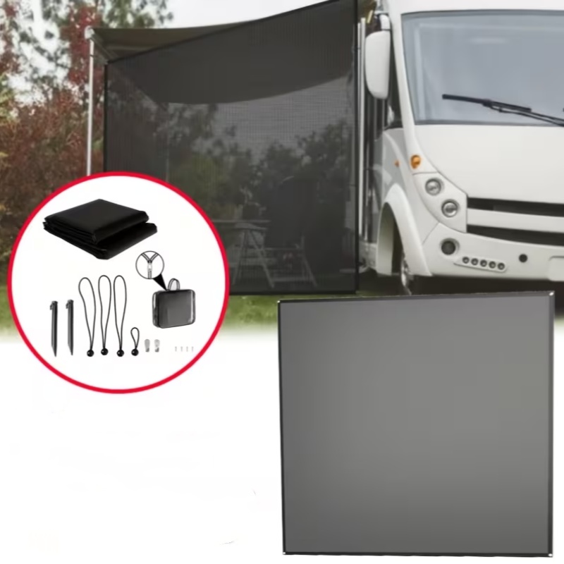 キャラバン RV オーニングサイドメッシュスクリーンプライバシーサンウインドシールドサイドパネル通気性シェードカーテンキット