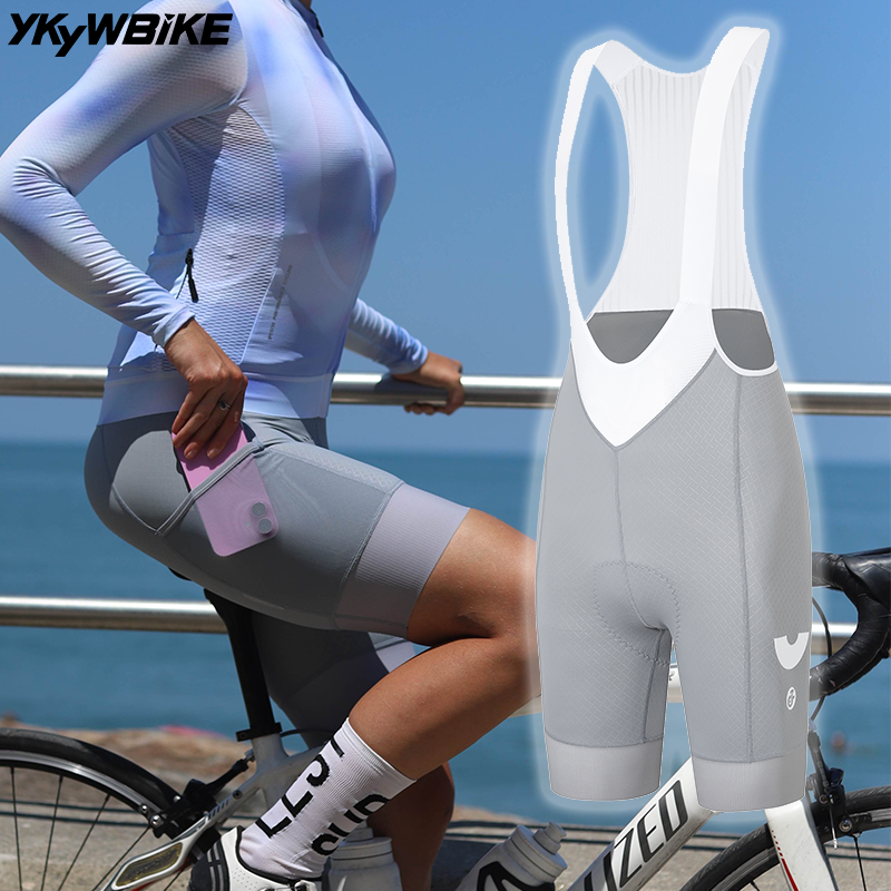 YKYWBIKE 2026 女性サイクリングビブショーツ 6 時間パッド入り女性ロードバイクビブショートパンツ夏自転車ビブパンツプロチーム