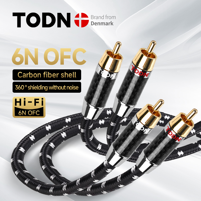 TODN 1 ペア rca ケーブル 6N OFC ハイファイ 2rca に 2rca ハイエンドオーディオケーブルアンプ DAC DAP オステレビカーステレオミキサー用