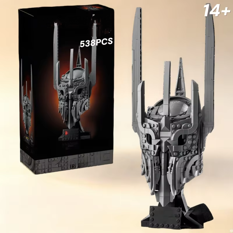 在庫 538 個サウロンヘルメットモデルビルディングブロック 11373 家の装飾レンガセット DIY 組立おもちゃ誕生日ギフト