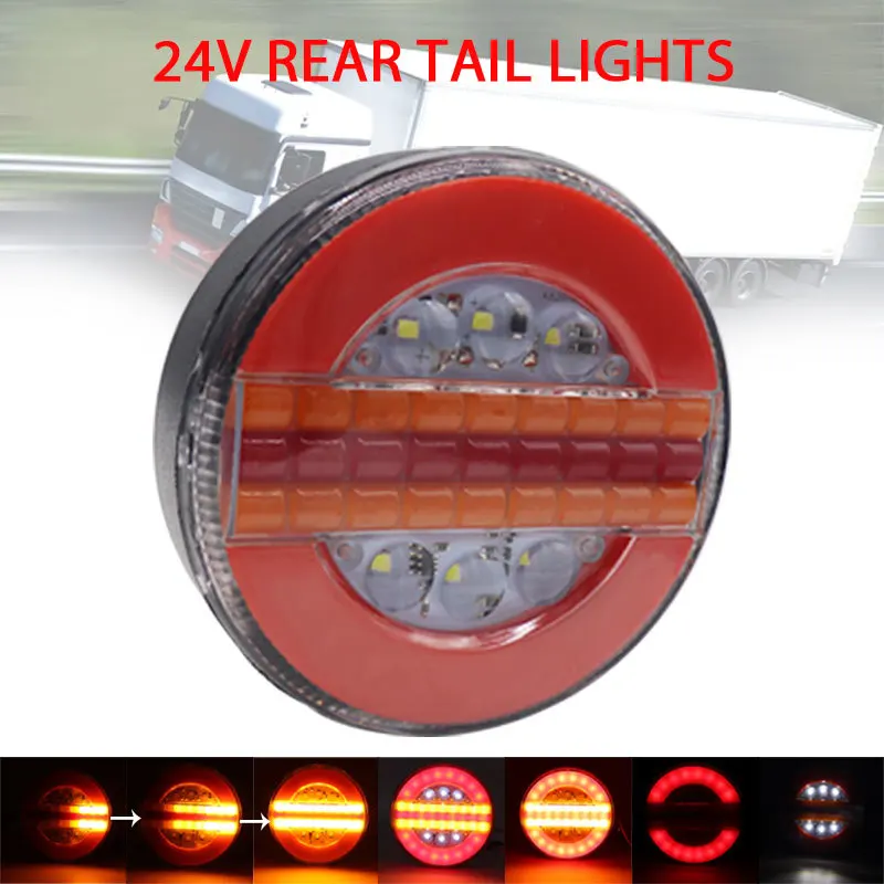 24V ダイナミック 49LED トレーラートラックテールライトブレーキライト DRL フローターンシグナルランプストロボライト車ボートバスバンキャラバン用