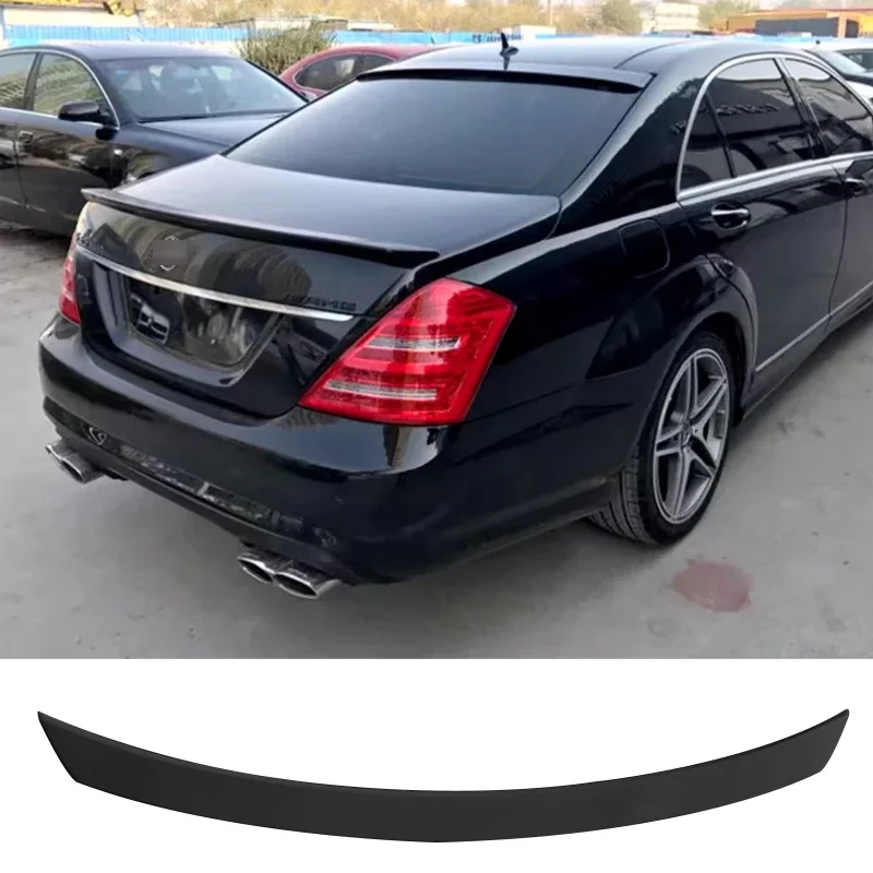 W221 スポイラーベンツ S500 セダンテールフィン S クラス S300 350 600 2007-2012 車のリアウイング ABS プラスチックアクセサリー