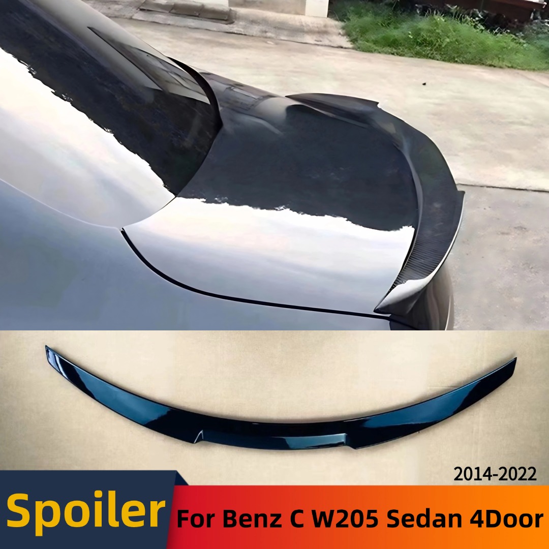 リアウイングスポイラーブーツリップチューニングアクセサリーメルセデスベンツ C クラス W205 2014-2022 C63 C43 C180 C200 C220 C250 4 ドアセダン