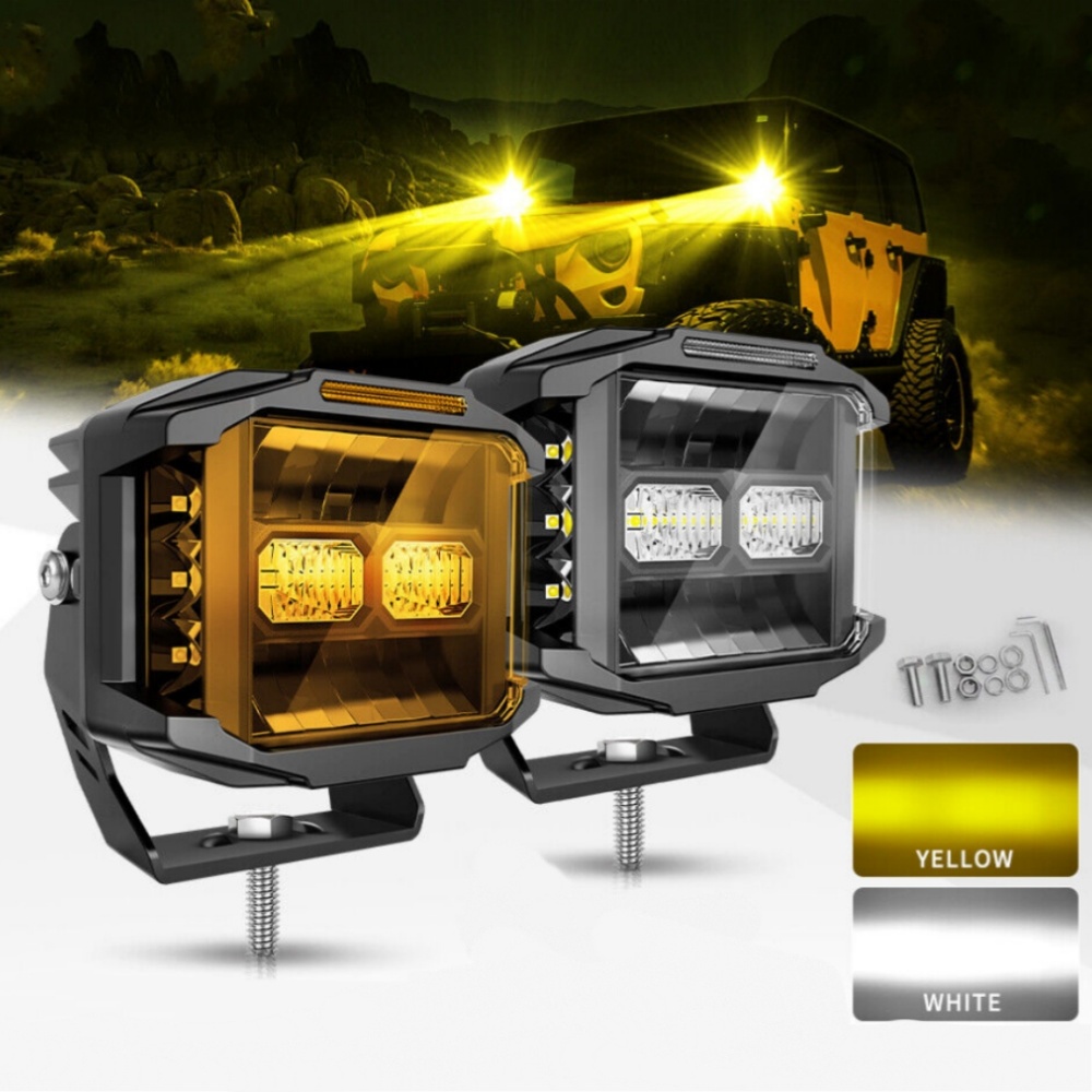 1 個車 5 インチ三面照明 LED ワークライトスポットライトヘッドライト DRL オートバイトラックオフロードカーアクセサリーフォグランプ