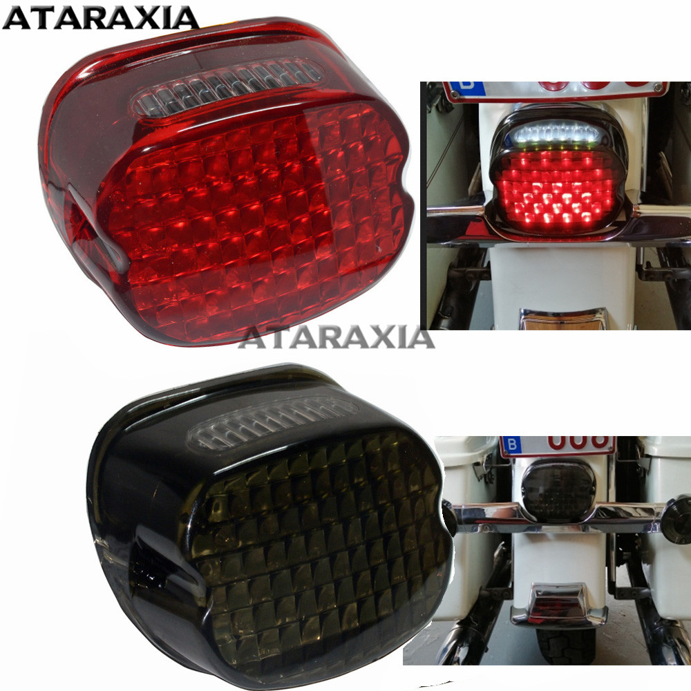 スモークレッド LED テールブレーキライトロープロファイルハーレーダイナエレクトラグライドストリートグライドファットボーイロードキング XL 833 1200