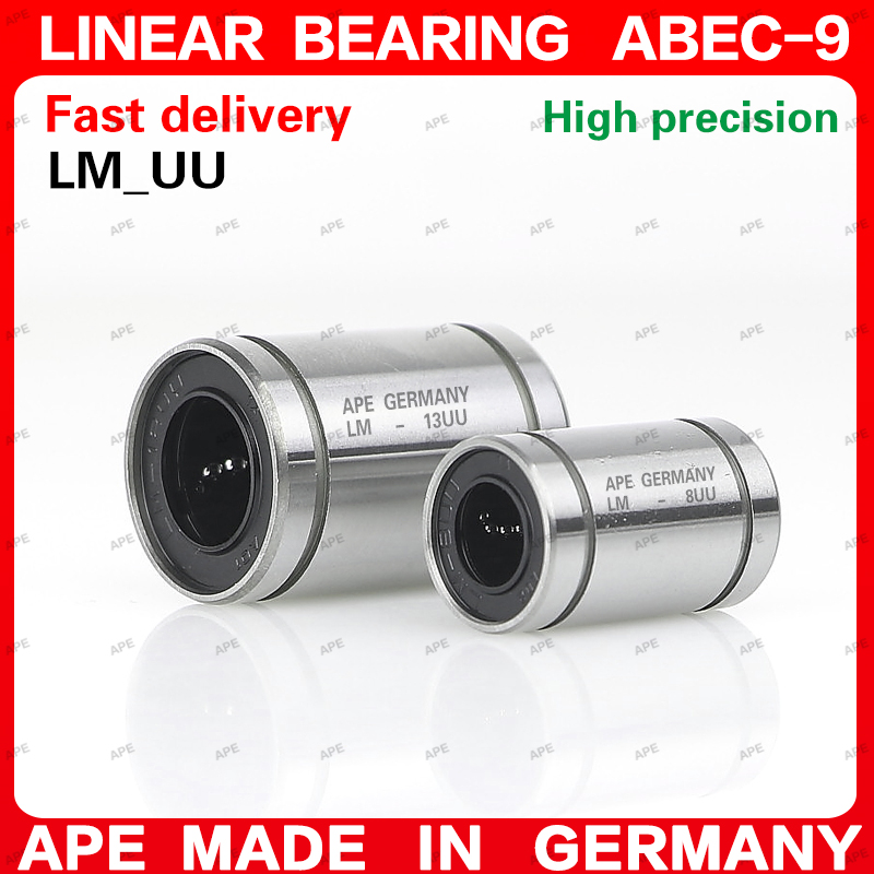 2-20PCS LM16UU LM16LUU 16mm LM16 UU LUU ABEC-9 Precision Linear Motion Bushing Double Seal Bearing for CNC 3D Printer Automation