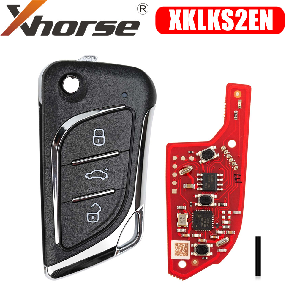 Xhorse XKLKS2EN LEI.KSS スタイル(ENローマメッキ) 第二世代ユニバーサルワイヤードリモートキー レクサスタイプ用