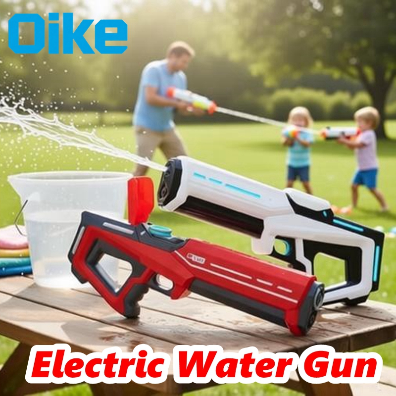 子供と大人用の電動水鉄砲 - 自動水貯蔵銃 夏の屋外水遊びおもちゃ ガーデンプールビーチでの楽しみに