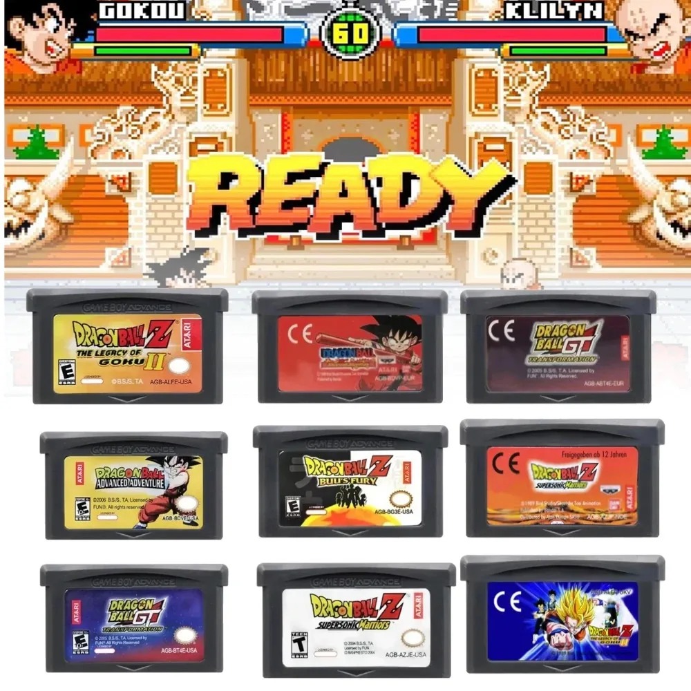 32 ビットビデオゲームカートリッジ Ddragon Ball GBA ゲームコンソールカード悪魔城ドラキュラ Buus Fury アドバンスドアドベンチャー超音速ウォリアーズ