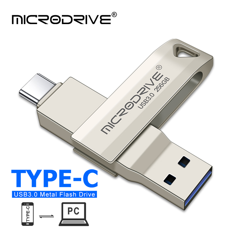 2 In1 OTG USB - C To USB 3.0 Memory Stick 64GB 128GB 256GB USB-C Pendrive USB3.0 Pen Drive Type-C Disk