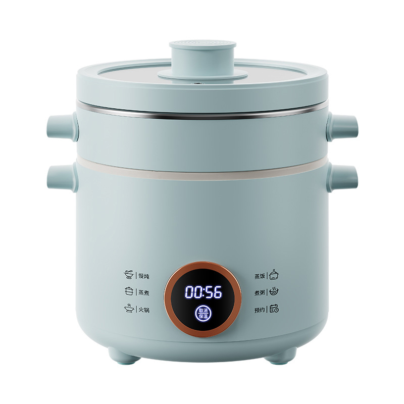 2.0L 電気炊飯器調理鍋ミニマルチクッカー弁当箱炊飯器鍋ノンスティック電気フライパン食品蒸し器