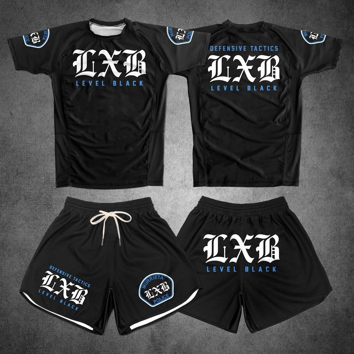 速乾性ブラック V1 LXB AJJ ラッシュガードジムセット Levelxblack ランク V2 NIVEL NEGRO ジャージ T シャツとショーツコンボフィットネス用