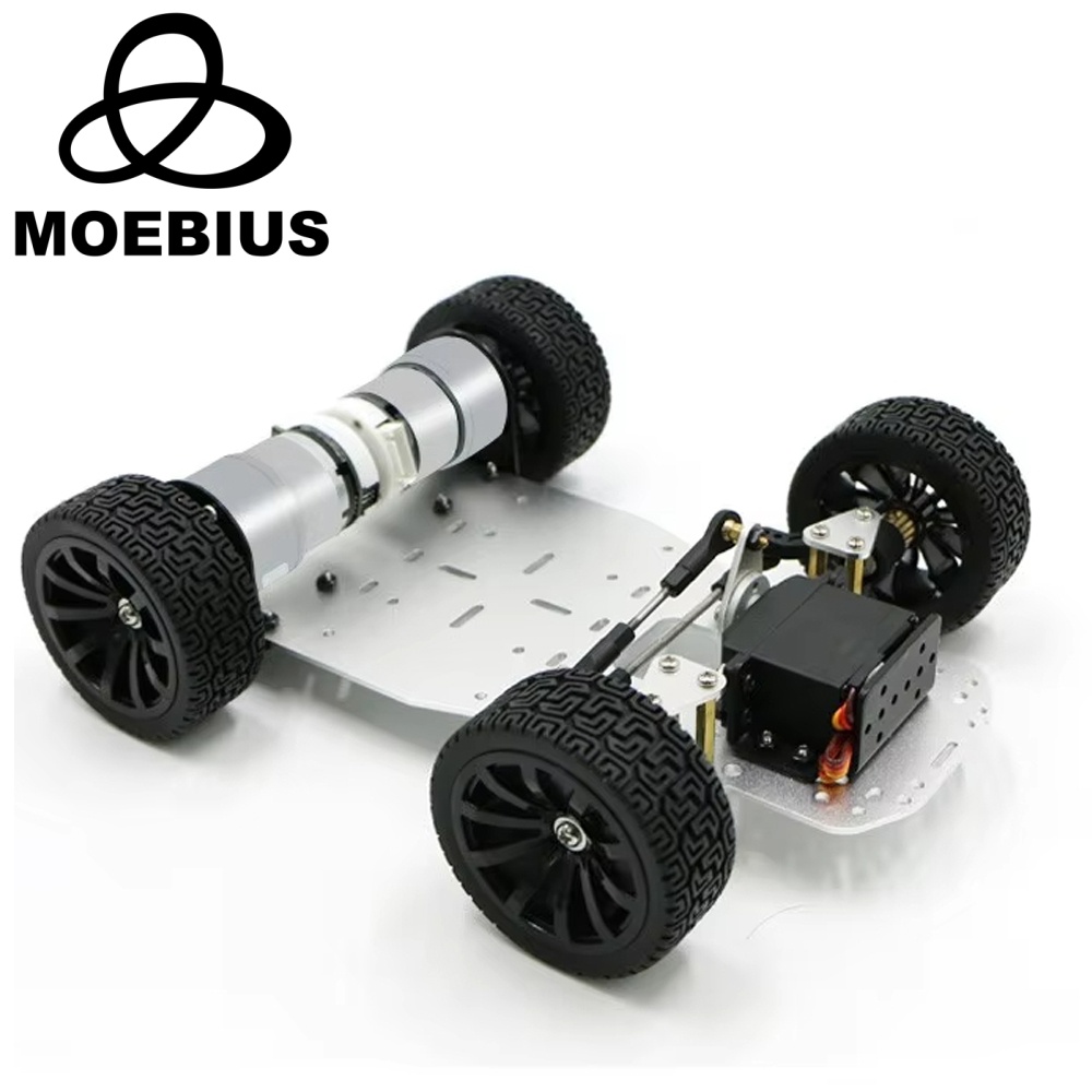 DIY スマート アッカーマン カー 12V エンコーダー モーター前輪ステアリング エンジン デュアル モーター ドライブ Arduino ロボット教育用