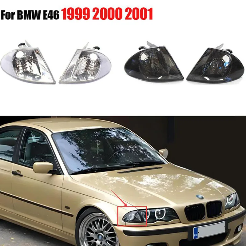 ターンシグナルライト点滅フォグハウジング電球なしフロントヘッドライトオートコーナーランプ BMW 3 シリーズ E46 セダン 1999 2000 2001