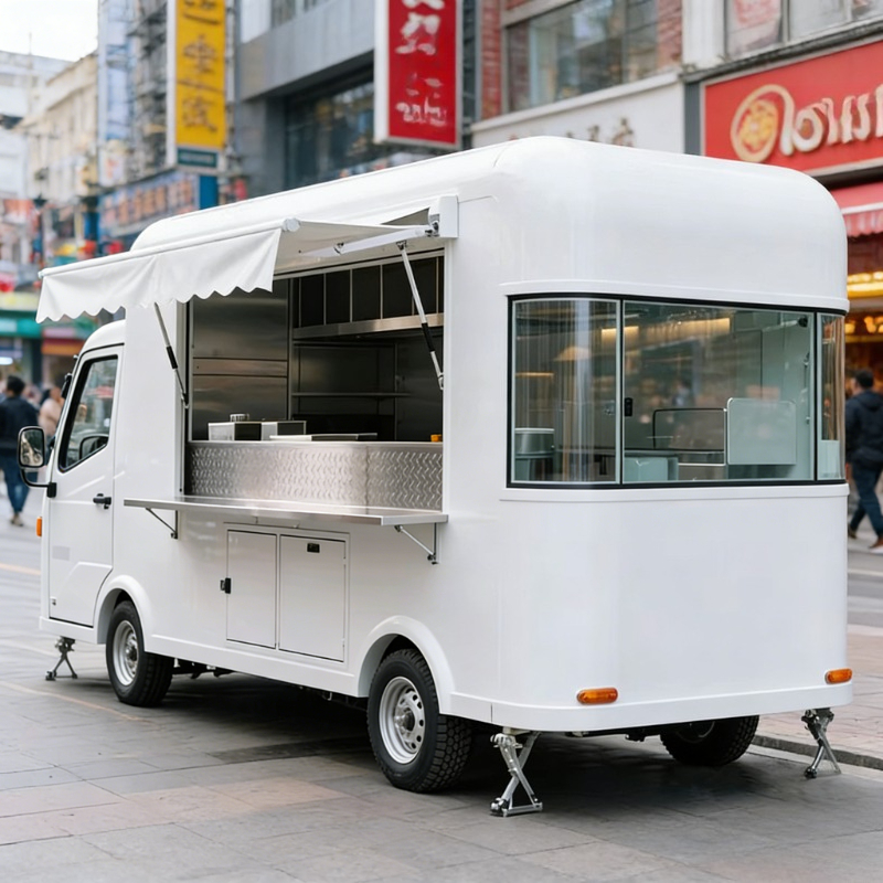 フードトラック 移動式食品ケータリングト​​レーラー 完全装備の屋外移動式ビール アイスクリーム コーヒーカート 食品トレーラー 完全装備