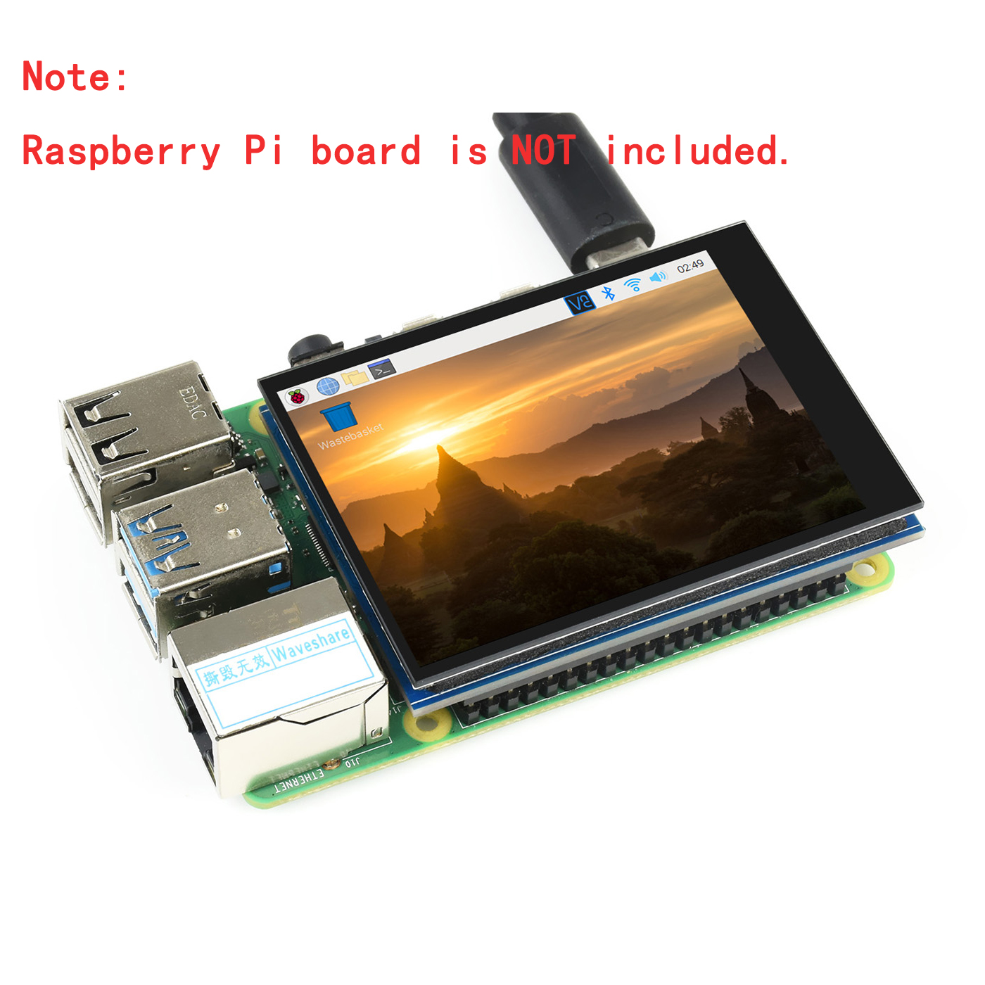 2.8 インチタッチスクリーン帽子 RasPi RPI ラズベリーパイゼロ 2 ワット 2 ワット 3 モデル B 4 5 ボードタッチパネル Lcd ディスプレイプロジェクトアクセサリー