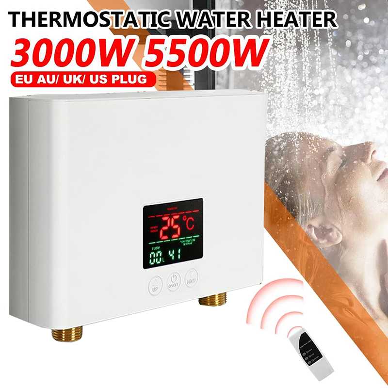 110V/220V インスタント給湯器 3000W/5500W 壁掛け電気ヒーター 浴室温水シャワーおよび家庭用キッチン暖房用