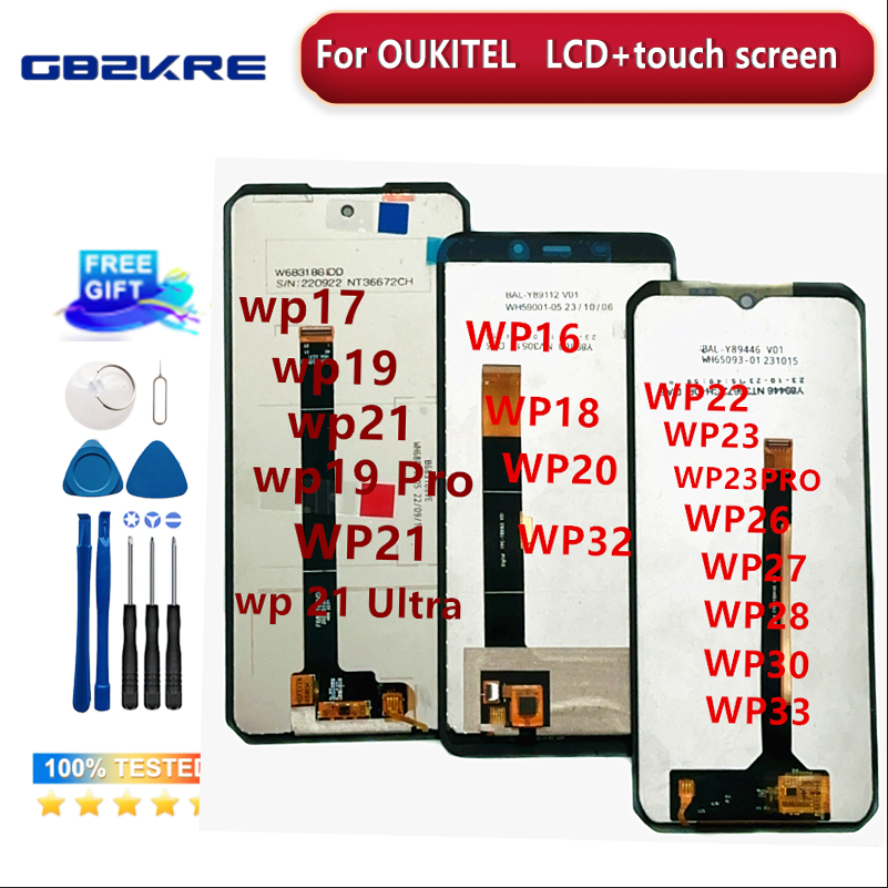 タッチスクリーン液晶ディスプレイ Oukitel WP16 WP17 WP18 WP19 WP20 WP32 WP21 WP22 WP23 WP26 WP27 WP28 WP30 プロ WP33 WP36 G1 液晶部品