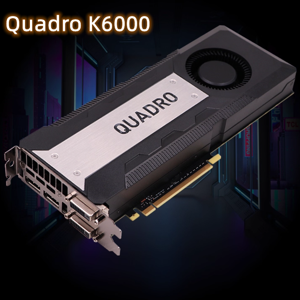 NVIDIA Quadro K6000 12GB GDDR5 プロフェッショナルグラフィックカード GPU 2496 統合型 デザインおよびレンダリング用 新品