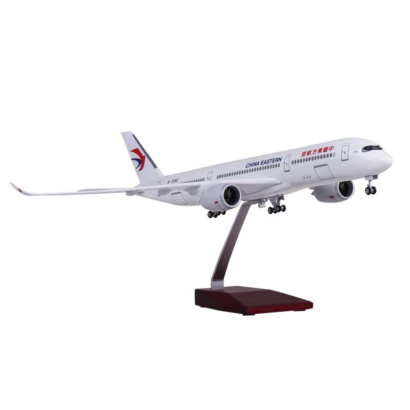 1:142 スケール 47 センチメートル A350 航空機中国東方航空おもちゃモデルライトとホイールダイキャスト樹脂飛行機コレクションディスプレイ