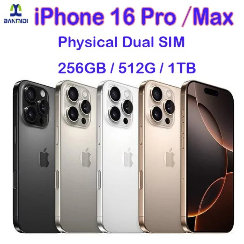 100% オリジナル iPhone 16 Pro MAX スマートフォン 6.9 "デュアル SIM ロック解除 5G 携帯電話 Retina XDR OLED 6.3" 16 Pro 128GB/256GB/512GB/1T