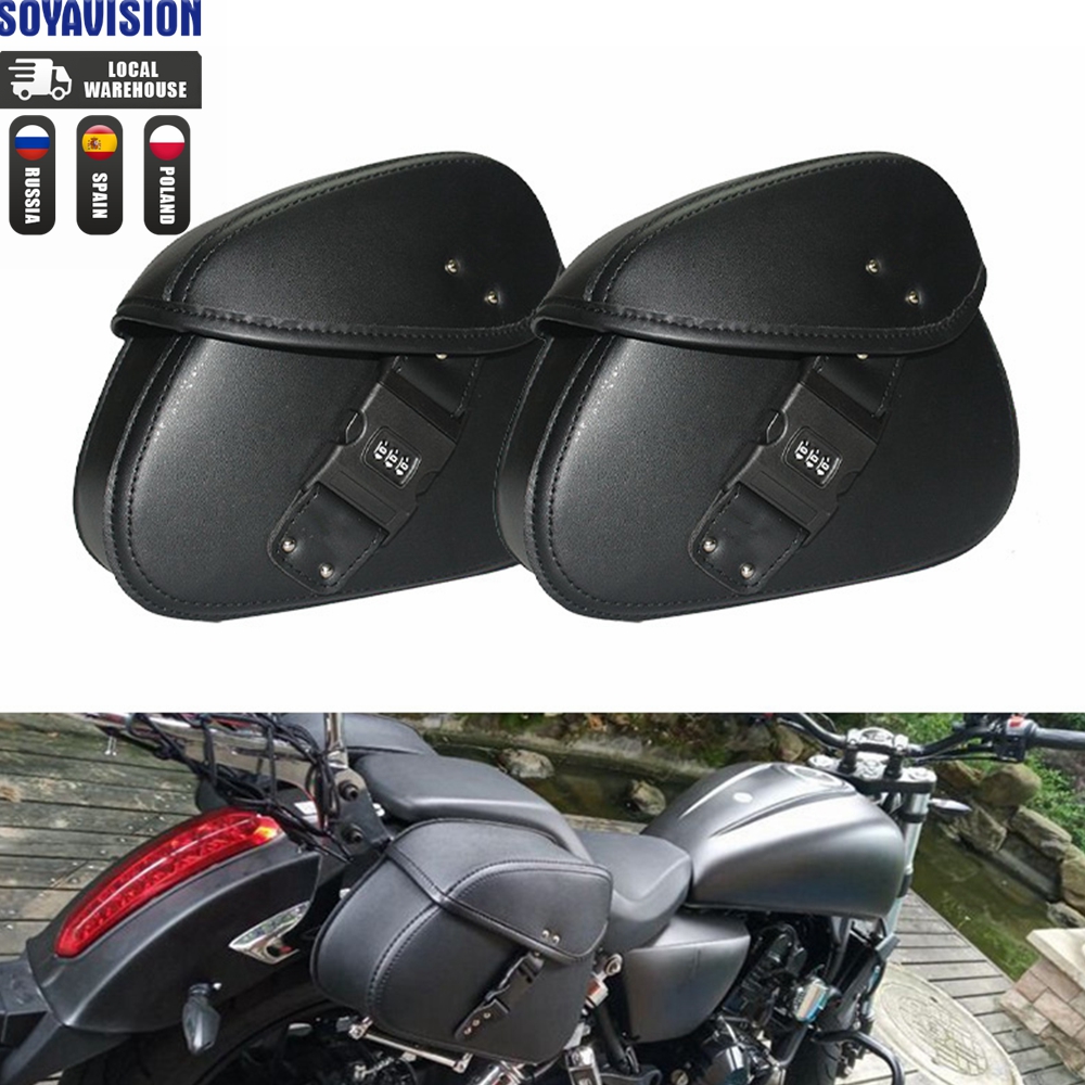ユニバーサルオートバイサドルバッグサイドツールポーチ荷物収納袋サドルバッグホンダヤマハスズキハーレー 883 後部座席バッグ