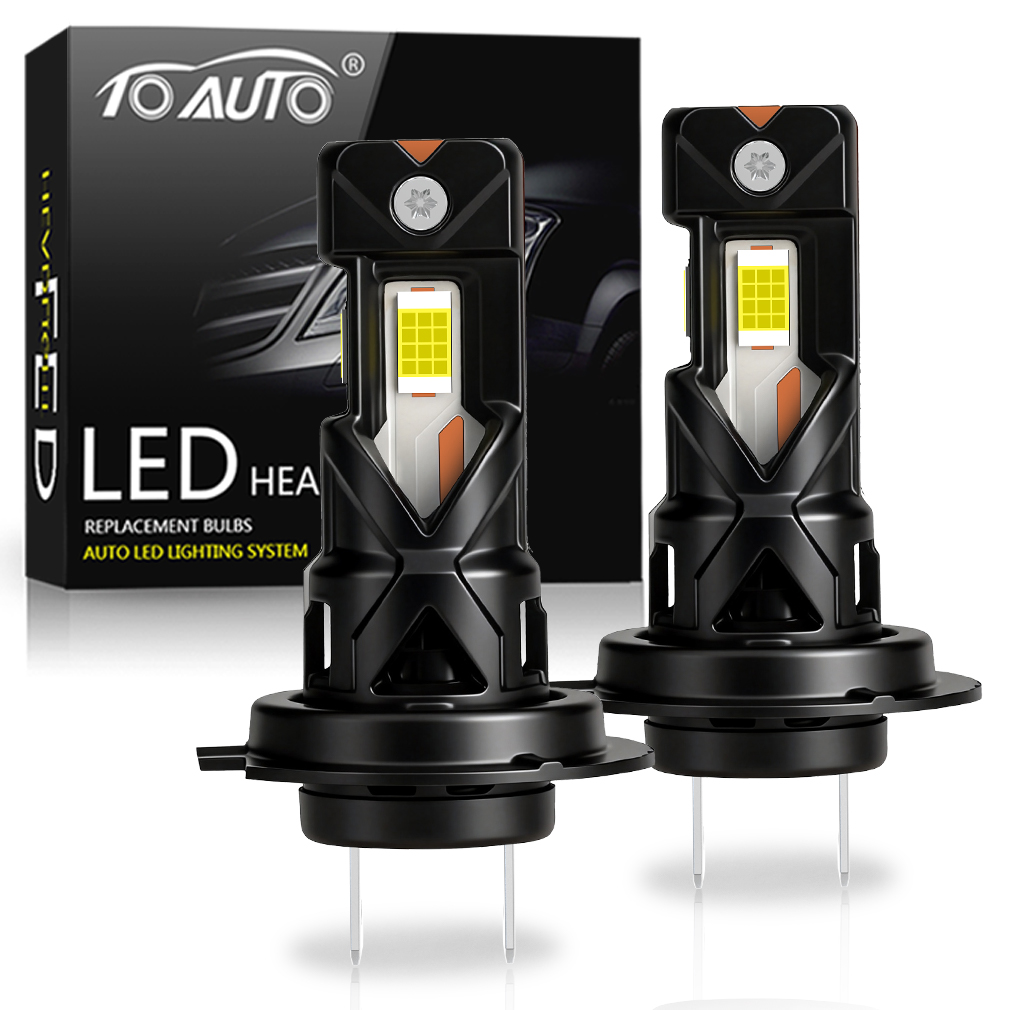 TOAUTO H7 LED Canbus エラーなしヘッドライト 15000LM 80W H1 H3 9005 H11 LED ライト電球ハイパワーオートターボランプ 6000K ホワイト