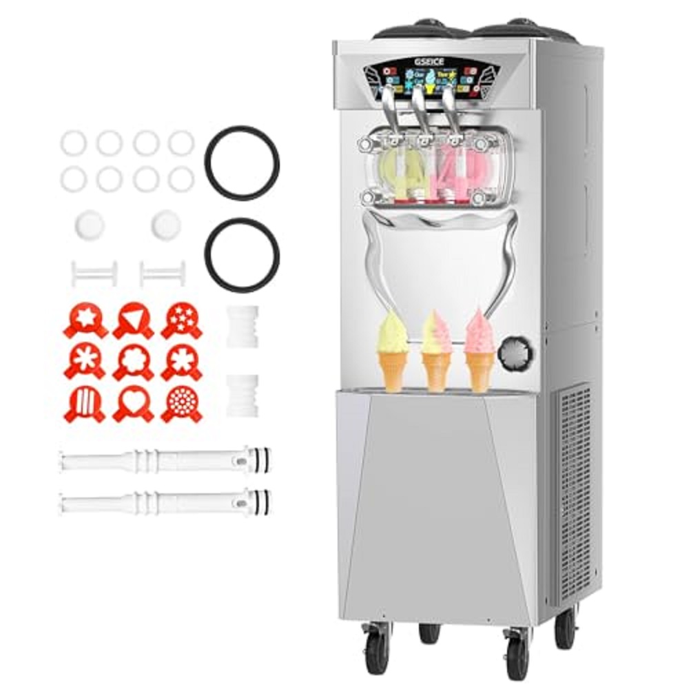 業務用卓上ソフトクリームマシン、容量4～5kg/時、自動洗浄機能、LCDコントロール、エネルギースター認証、カスタマイズ可能