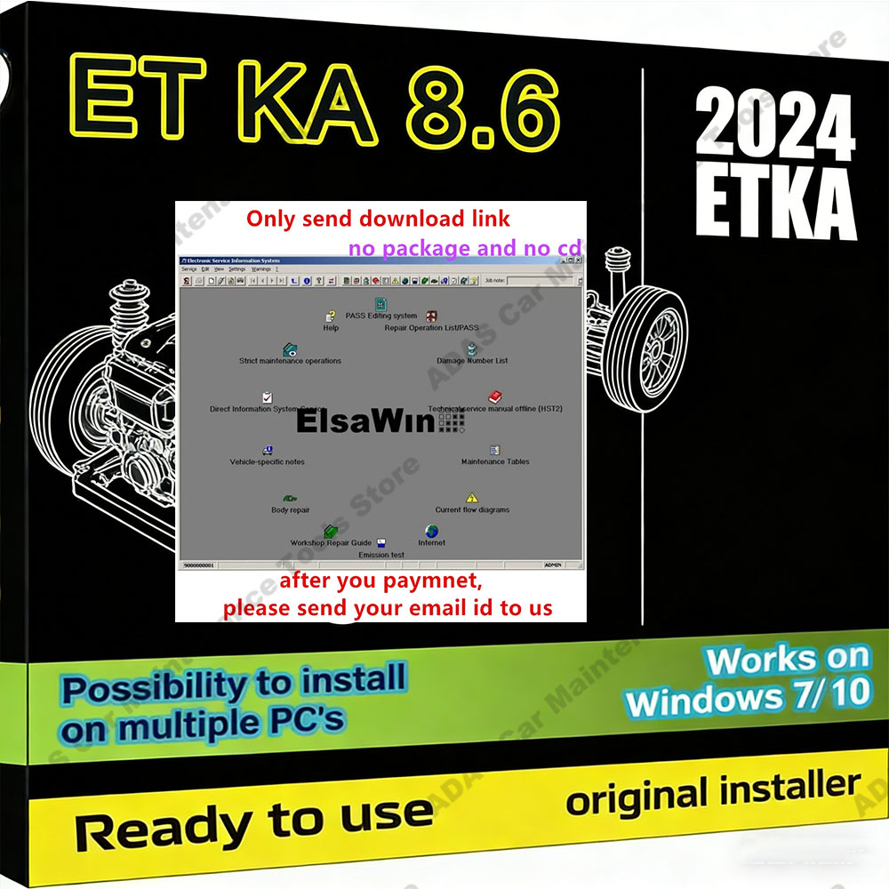 Etka 8.6 と ELSAWIN 6.0、グループの最新メンテナンス ソフトウェア、電子車両部品カタログ。