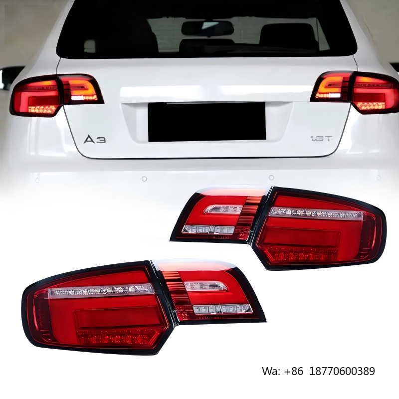 LED Tail Lights for Audi A3 Hatchback 2003-2012 Dynamic Sequential Rear Lamp Assembly