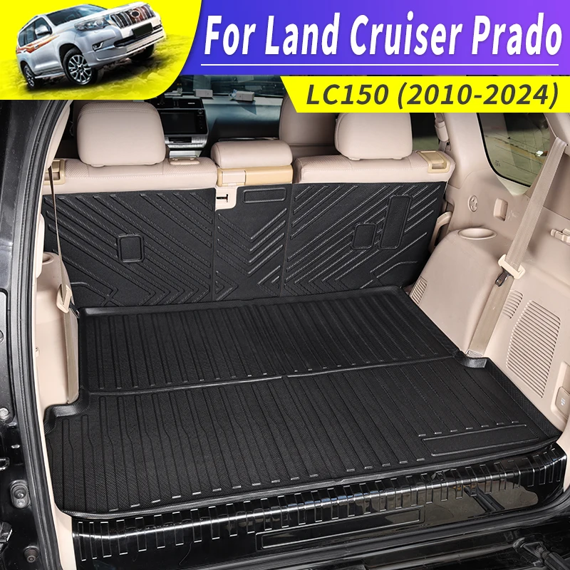 ランドクルーザープラド LC 150 2010-2023 J150 オールインクルーシブトランクマットインテリアアップグレードアクセサリー TPE シートバックパッド防水