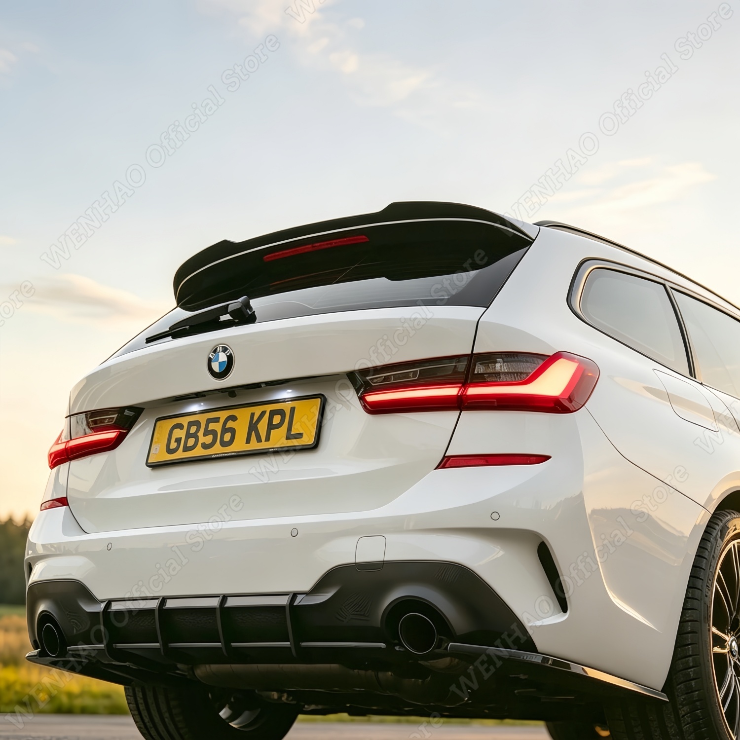 Maxton Style Rear Trunk Spoiler Wings For BMW G21 320d 330i 330d 330e M340i M340d Touring 2019-2024 Side Window Spoiler Bodykits