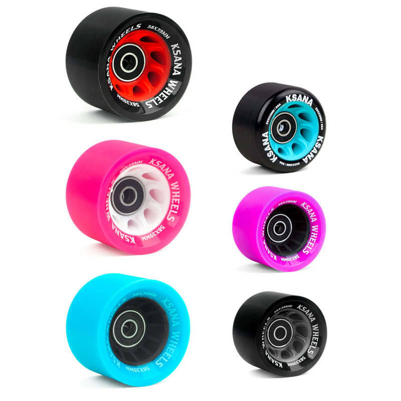 Double Row Roller Skates Special Wheel Speed Wheel Brush Street Skateboard Wheels Double Warp High Elastic PU Skate Wheel 95A