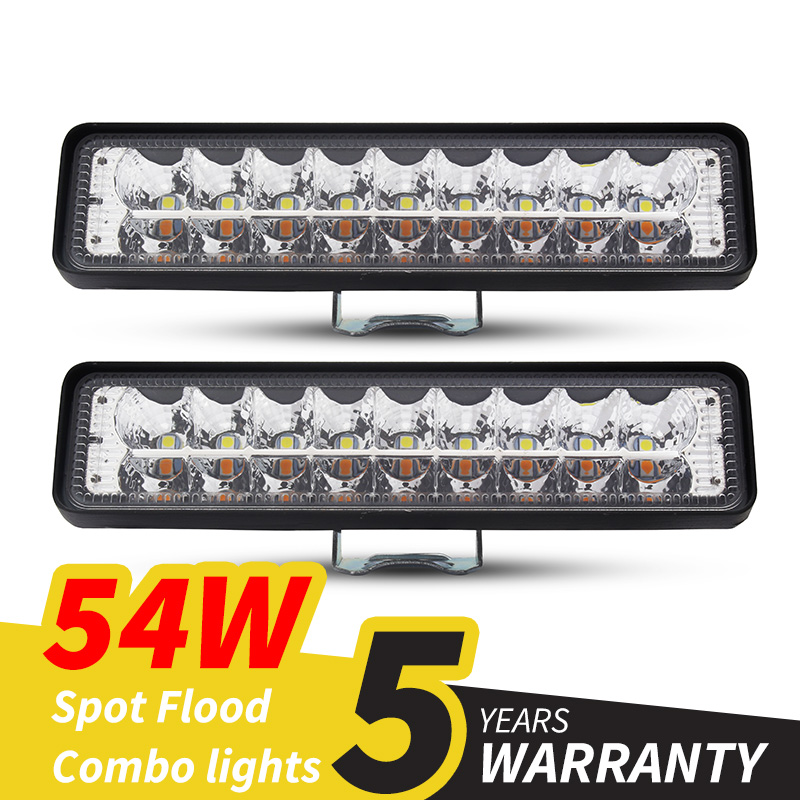 54 ワット車のワークライト LED バー 4 × 4 1​​8 LED 作業バーオフロード SUV ATV トラクターボートトラック掘削機 12V 24V LED コンボビーム