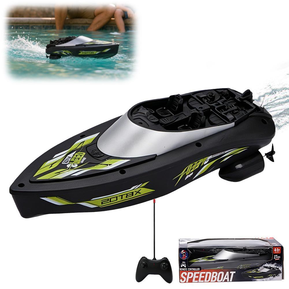 リモートコントロールスピードボート RC レーシングボートデュアルプロペラモーター水のおもちゃプール池湖夏の屋外遊びおもちゃギフト