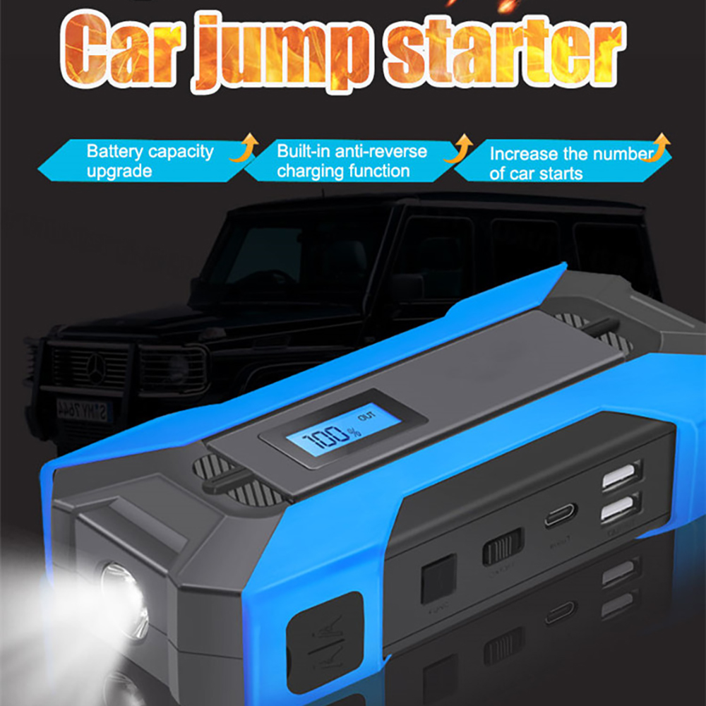 12V 車緊急スタート電源車両ジャンプスターターバッテリーイグナイターポータブル大容量自動ジャンプスターター USB 付き