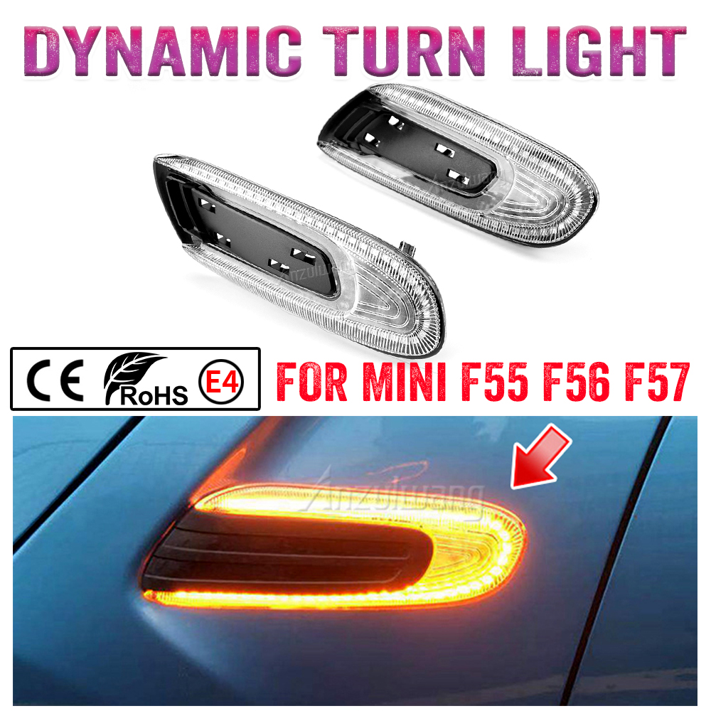 ダイナミックシーケンシャルアンバーフロント Led サイドマーカーライトミニクーパー F55 F56 F57 2014 2015 2016 2017 2 個車のターンシグナルライト