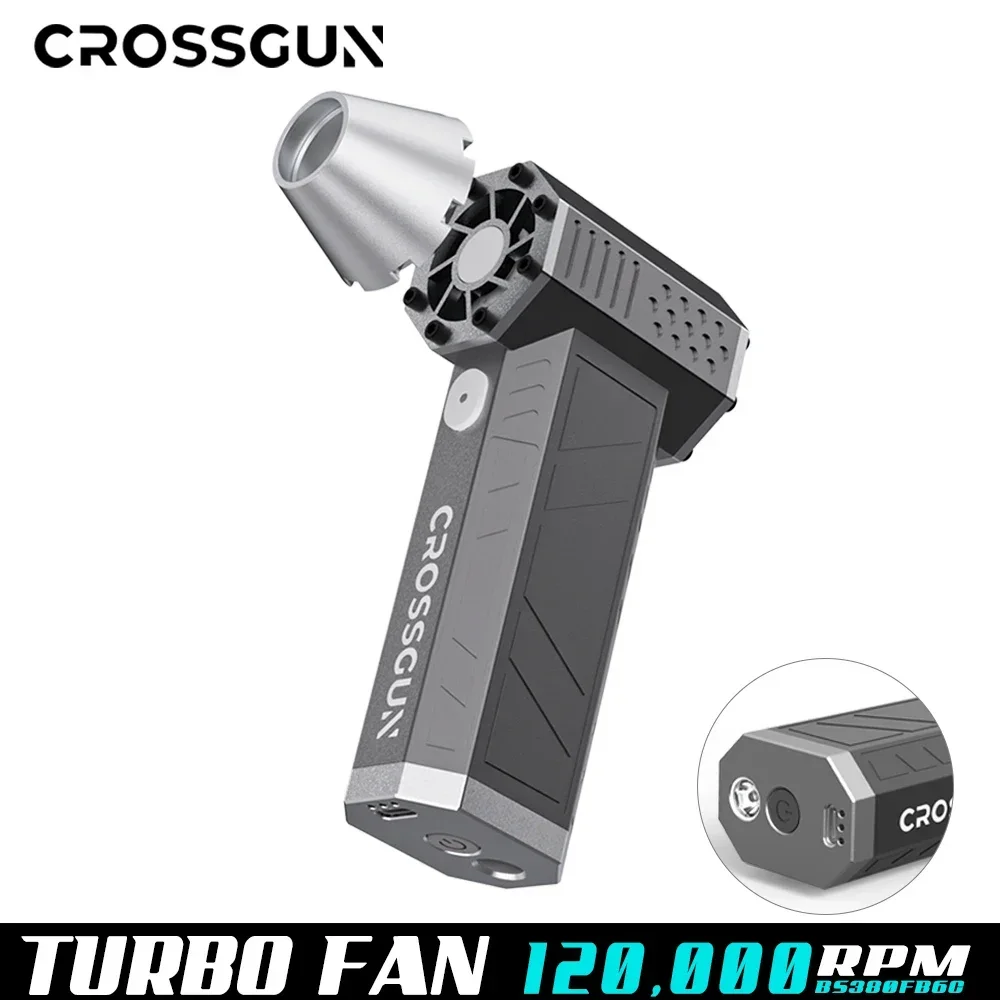CROSSGUN ミニジェットターボキングコング Jetfan 強力なファンポータブルハンドヘルド LED 照明除塵車のテーブルコンピュータ