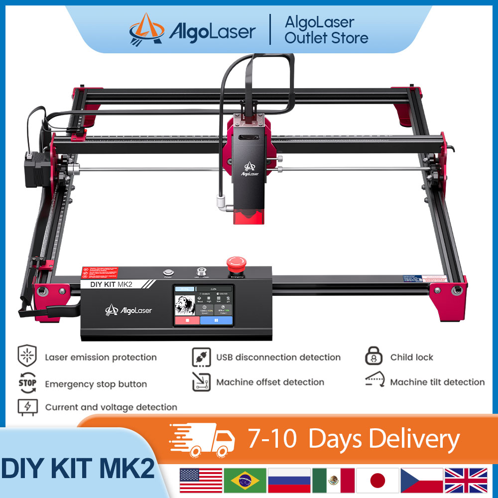 Algolaser DIY キット MK2 強力なレーザー彫刻カッターツール金属ガラス Wifi/PC 木材 CNC レーザー彫刻切断機プリンター