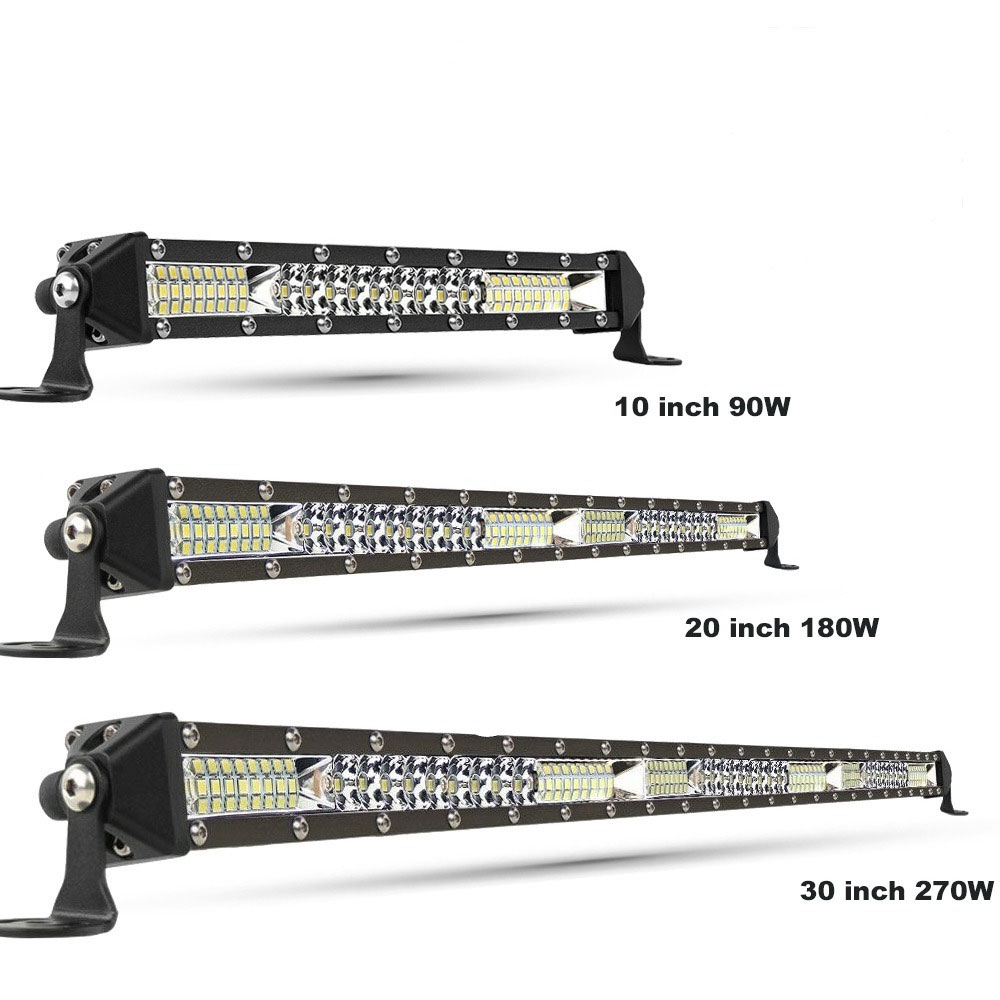 スリムスポットフラッド LED バーオフロード 12V 24V LED ライトバー/ワークライト車 4 × 4 トラック ATV SUV ボート lada Barra LED ライトバー
