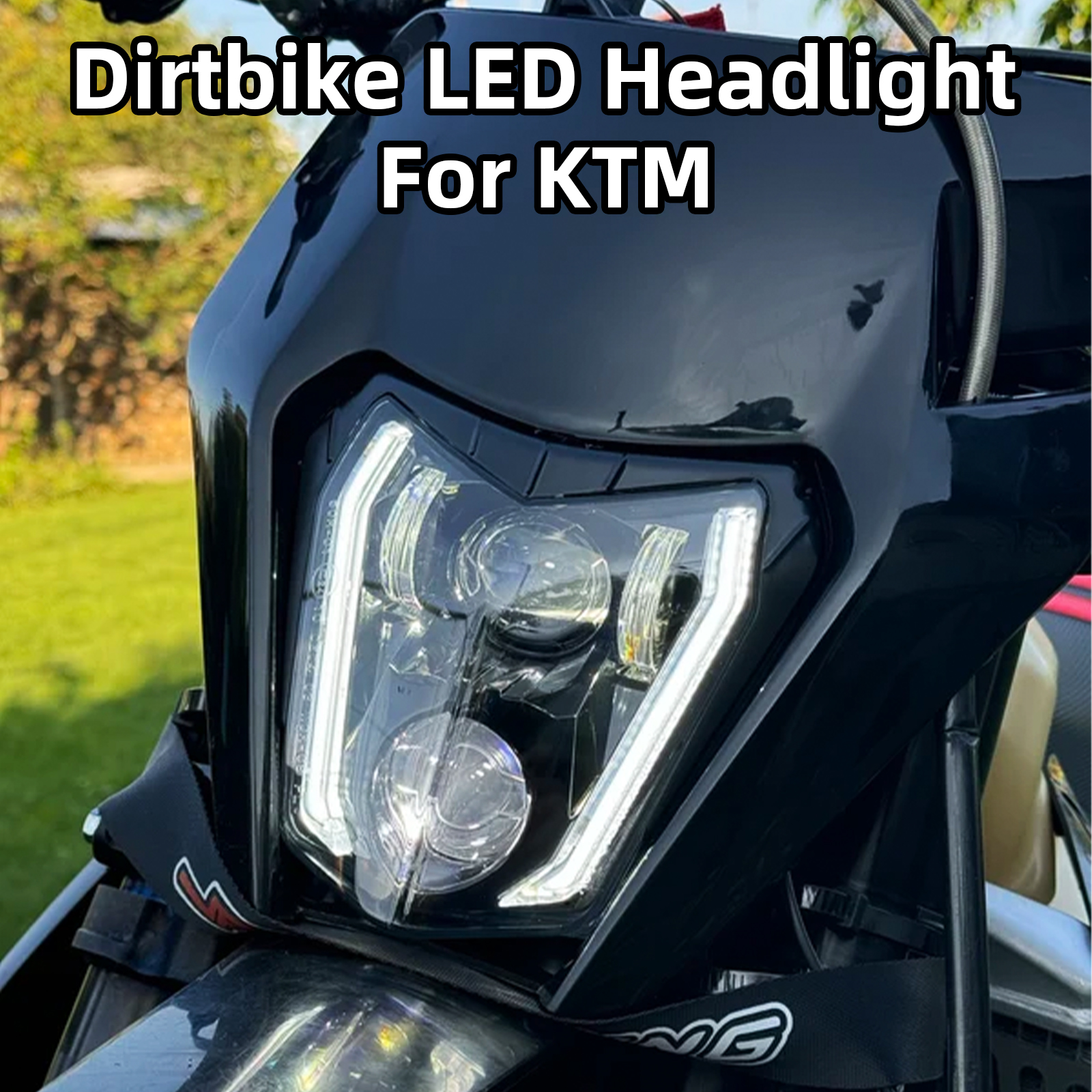 E24 ダートバイク LED ヘッドライト KTM 690 SMC R エンデューロ R 125 150 200 250 300 350 450 500 EXC EXC-F XC-W XCF-W ドット LED ヘッドランプ